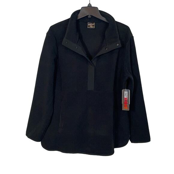 32° Degrees Women's Fleece Half-Snap Top - Black XL - Picture 1 of 8